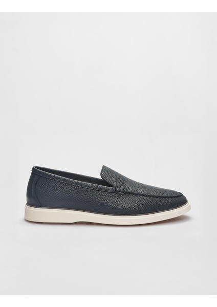 Deri Lacivert Erkek Loafer