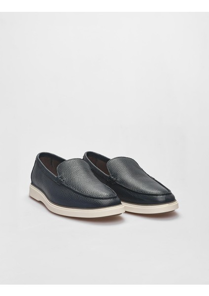 Deri Lacivert Erkek Loafer