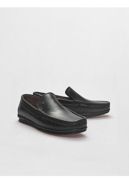 Deri Siyah Erkek Loafer fırsatları