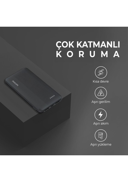 DLP2120 10000MAH 22.5W 2*usb-A ve Type-C Pd Üç Çıkışlı Qc 3.0 18W Huawei Supercharge Destekli Portatif Powerbank