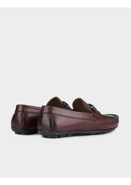 Hakiki Deri Kahverengi Erkek Loafer