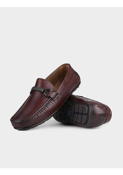 Hakiki Deri Kahverengi Erkek Loafer