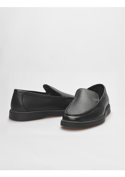 Deri Siyah Erkek Loafer