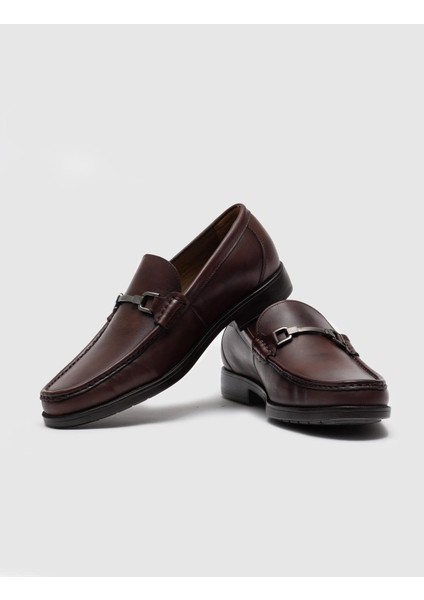 Toka Detaylı Bağcıksız Loafer Ayakkabı 466M1298 Kahve fırsatları