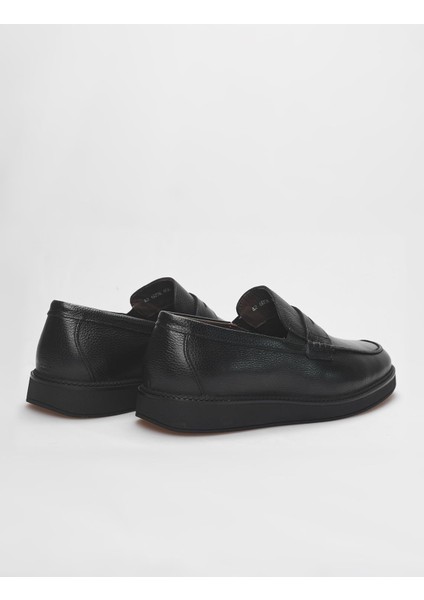 Deri Siyah Erkek Sneaker Ayakkabı