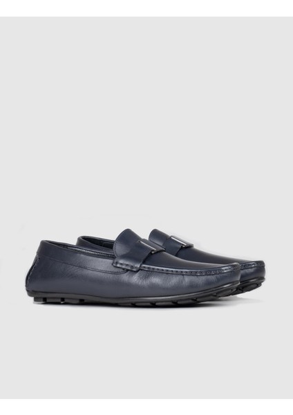 Özel Tasarım Blue Comfort Erkek Deri Loafer Ayakkabı 010M8332 Lacivert fiyatları