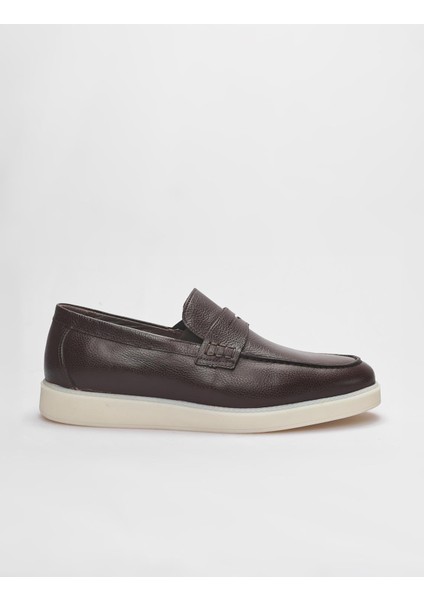 Deri Kahverengi Erkek Sneaker Ayakkabı