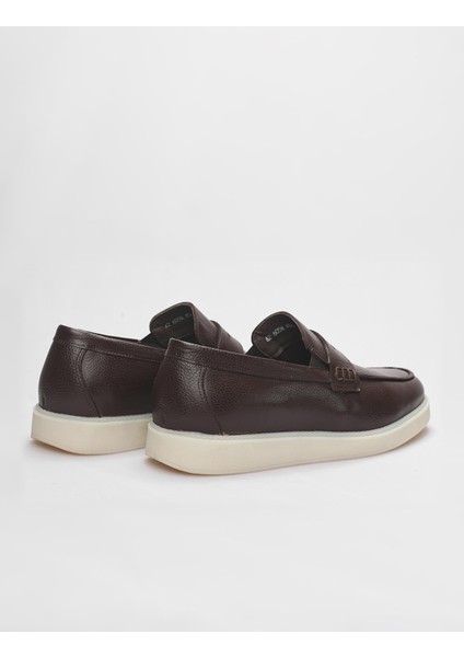 Deri Kahverengi Erkek Sneaker Ayakkabı