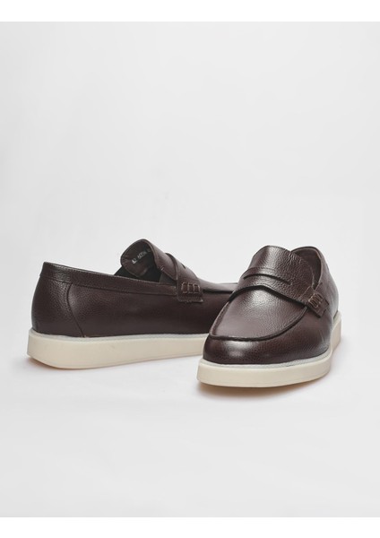 Deri Kahverengi Erkek Sneaker Ayakkabı