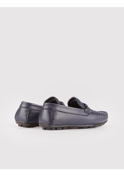 Hakiki Deri Lacivert Erkek Loafer