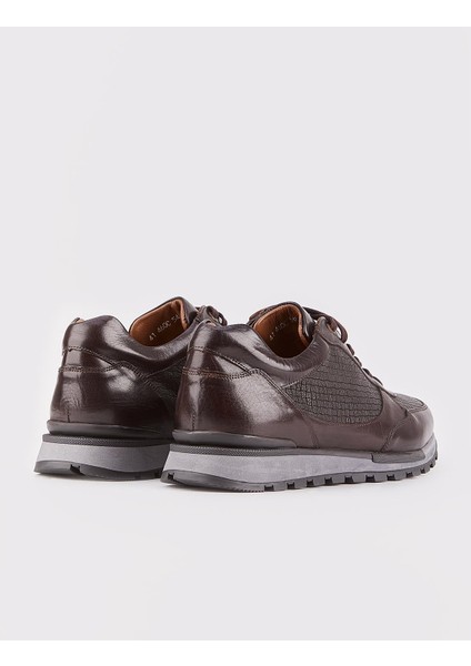 Hakiki Deri Kahverengi Bağcıklı Erkek Spor Ayakkabı fırsatları