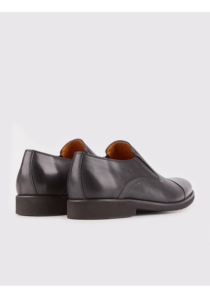 Hakiki Deri Maskarata Burun Detaylı Siyah Erkek Klasik Ayakkabı modelleri
