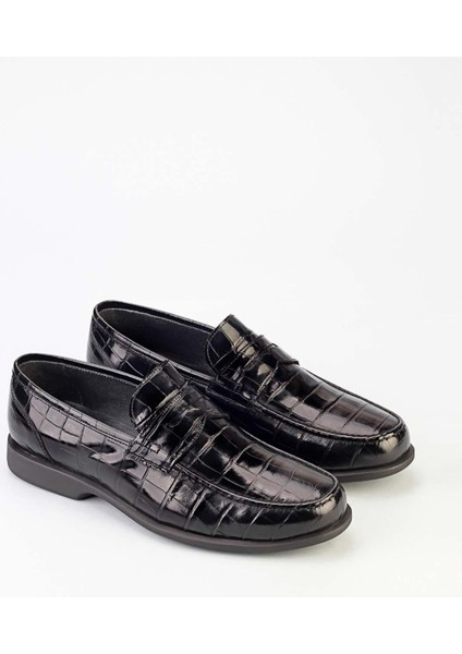 Hakiki Deri Siyah Erkek Kemer Detaylı Günlük Ayakkabı fiyatları