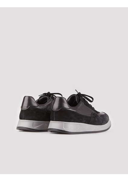 Özel Tasarım Amalfi Gerçek Deri Light Taban Erkek Sneaker Ayakkabı 507M1520 Siyah