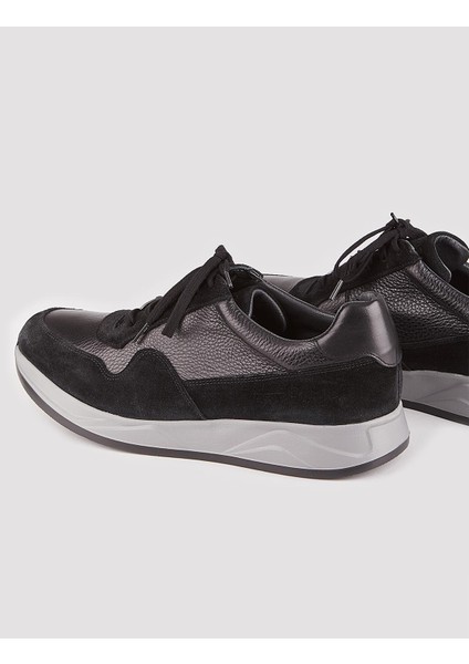 Özel Tasarım Amalfi Gerçek Deri Light Taban Erkek Sneaker Ayakkabı 507M1520 Siyah