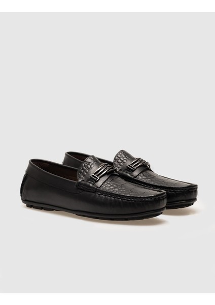 Deri Siyah Erkek Loafer