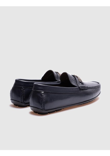 Deri Lacivert Erkek Loafer