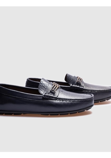 Deri Lacivert Erkek Loafer