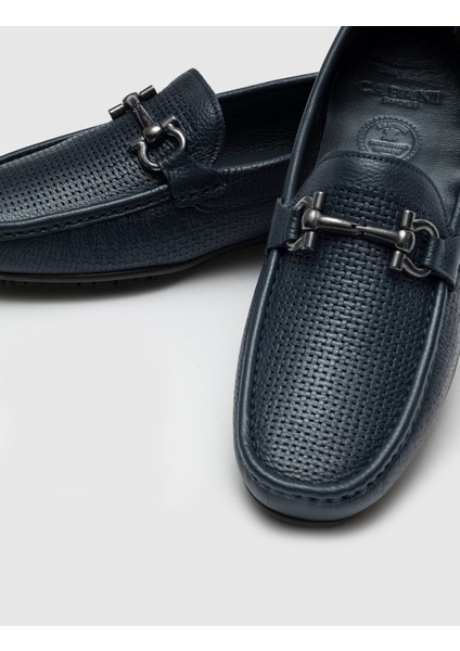 Erkek Lazer Detaylı Tokalı Loafer Günlük Ayakkabı 296M823A Lacivert fırsatları