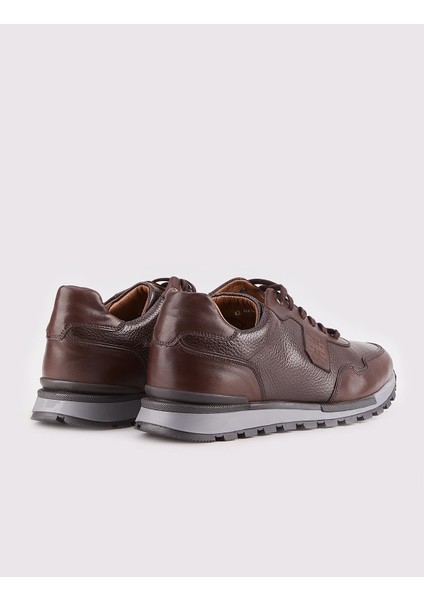 Hakiki Deri Kahverengi Kürklü Erkek Sneaker Spor Ayakkabı fırsatları