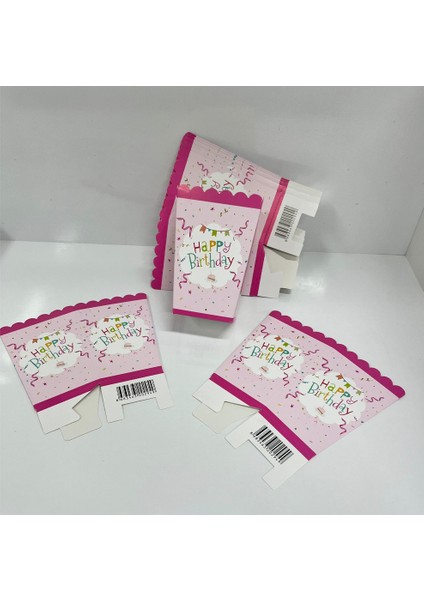 Pembe Happy Bırthday Mısır Kutusu
