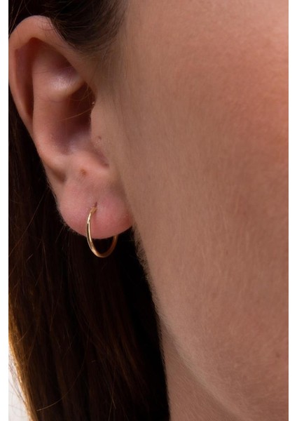 Altın Gizli Kilitli Halka Küpe indirimleri