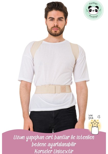 Dik Durma Korsesi Bej Renk Engelleyici Sırt Korsesi indirimleri