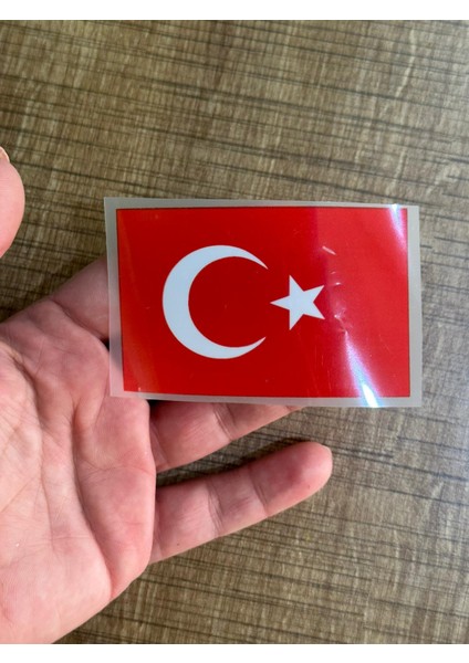 5x8 cm Ütüile Yapışan Türk Bayrağı Arma Yama Transfer Baskı