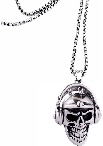 Kuru Kafa Dj Kulaklık Gotik Kolye