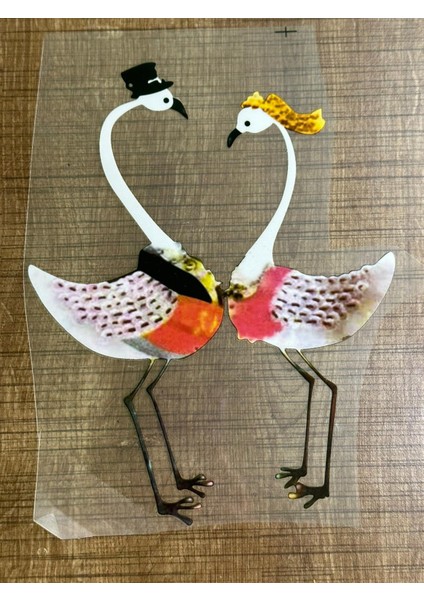 20X15 cm Ütü Ile Yapışan Leylek Transfer Baskı Tişört Baskı Arma