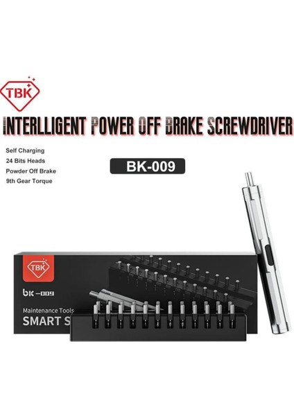 Tbk BIC-009 Torklu Powerbanklı Şarjlı Cep Laptop Tamir Tornavida