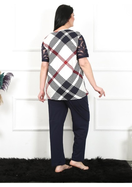 Kadın 5xl-6xl-7xl-8xl Büyük Beden Kısa Kol Pijama Takım 75003 fırsatları