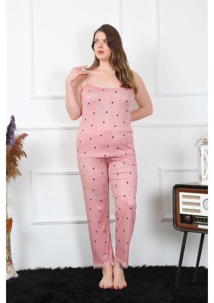 Kadın Büyük Beden Somon Ip Askılı Pijama Takım 202196 fırsatları