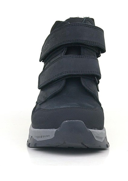 Trekking Deri Siyah Cırtlı Erkek Çocuk Bot modelleri