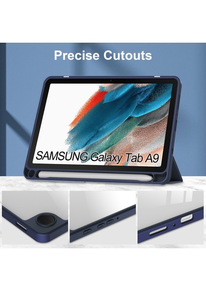 Samsung Galaxy Tab A9 SM-X110/SM-115 Için Darbeye Dayanıklı Şeffaf Tablet Kılıfı (Yurt Dışından)