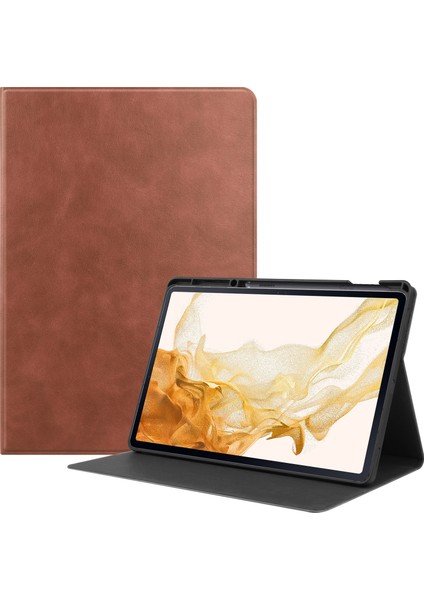 Samsung Galaxy Tab S8 Plus SM-X800/X806 Için Deri Tablet Kılıfı (Yurt Dışından)