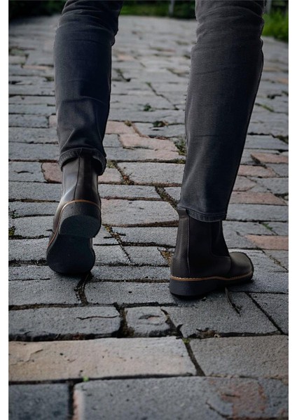 Bilekte Klasik Erkek Chelsea Bot KAHVERENGİ indirimleri