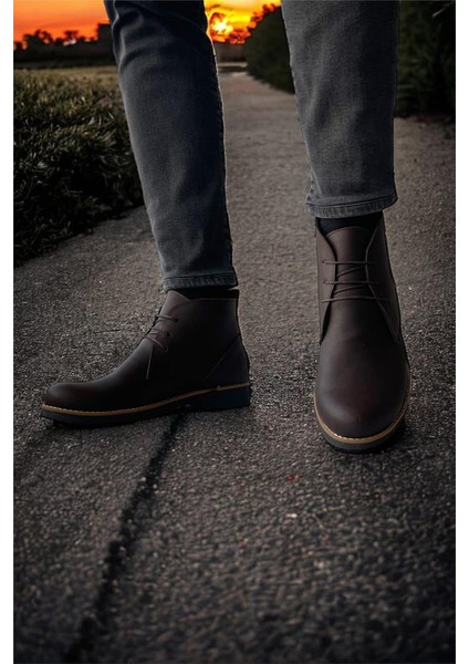 Klasik Bağcıklı Bilekte Erkek Bot KAHVERENGİ fiyatları