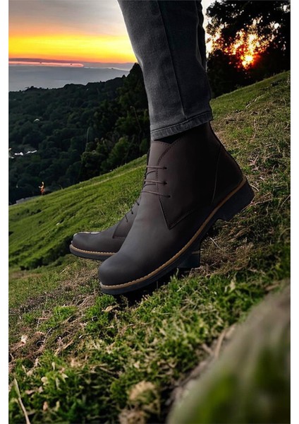 Klasik Bağcıklı Bilekte Erkek Bot KAHVERENGİ fırsatları