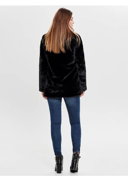 Kadın Kaban Siyah Onlvıda Faux Fur Coat Otw 15164600 indirimleri