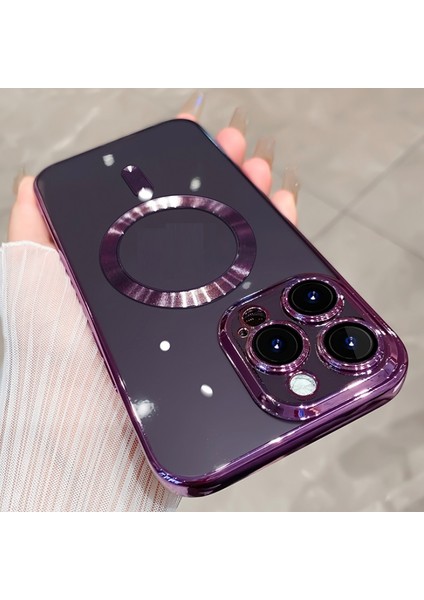 Apple iPhone 15 Plus Kılıf Magsafe Kamera Lensli Korumalı Şeffaf Silikon Kapak fiyatları
