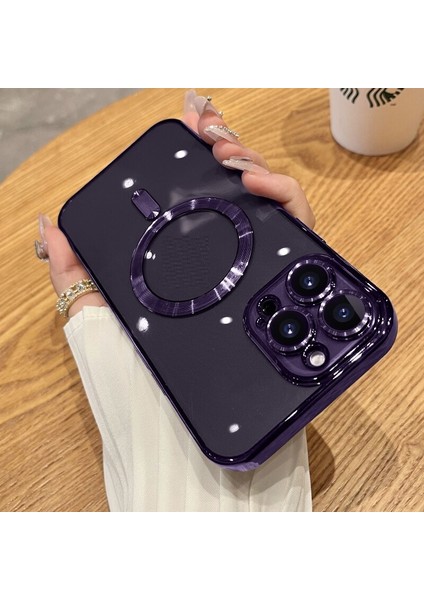 Apple iPhone 15 Plus Kılıf Magsafe Kamera Lensli Korumalı Şeffaf Silikon Kapak modelleri
