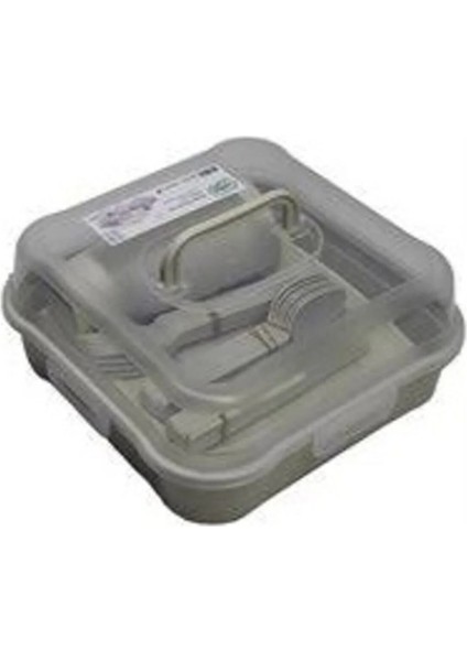 32 Parça 6 Kişilik Çantalı Piknik Seti Gri modelleri