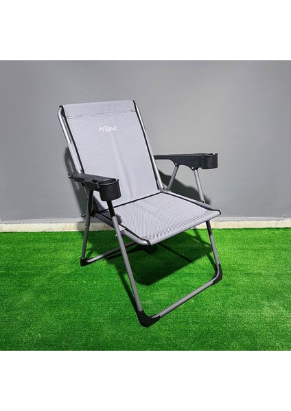 Rock Katlanabilir Kamp Sandalyesi Bardaklı - Su Yeşili (A-03)