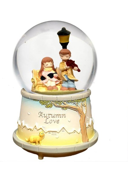 Romantik Son Bahar Büyük Boy Püskürtmeli Müzikli Işıklı Kar Küresi fiyatları