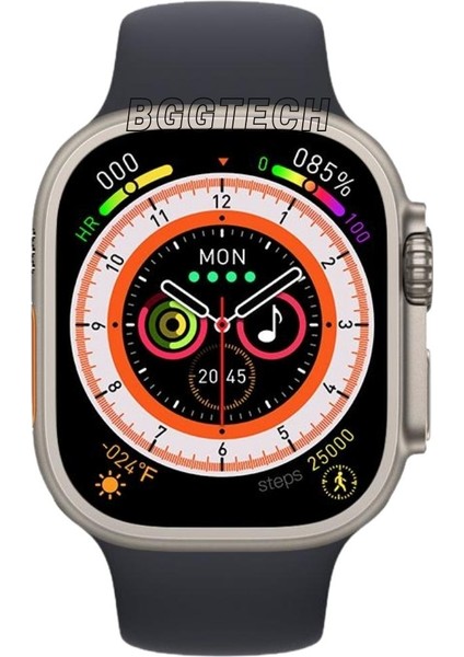 BGG Tech Watch 8 Series Gs8 Ultra Uyumlu 2.05 Inc Ekran Gps/nfc/siri Destekli 3 Tuş Aktif Akıllı Saat BGGW8U24