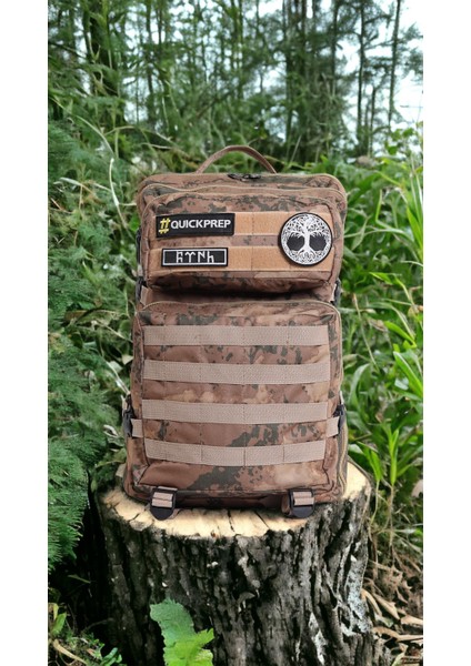 45L Kamuflaj Taktik Sırt Çantası | Outdoor, Kamp, Askeri Stil, Su Geçirmez, Çok Gözlü