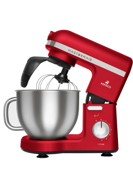 Pro Çift Kollu Mastermaid Chef Stand Mikser 1750 W Yüksek Motor Gücü , Hamur Kancası, Balon Çırpıcı ve Düz Çırpıcı