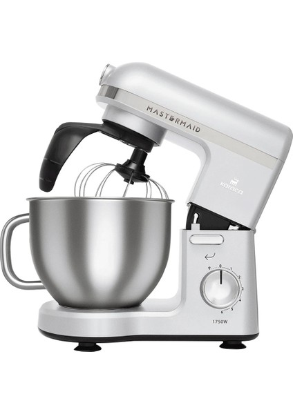 Pro Çift Kollu Mastermaid Chef Stand Mikser 1750 W Yüksek Motor Gücü , Hamur Kancası, Balon Çırpıcı ve Düz Çırpıcı