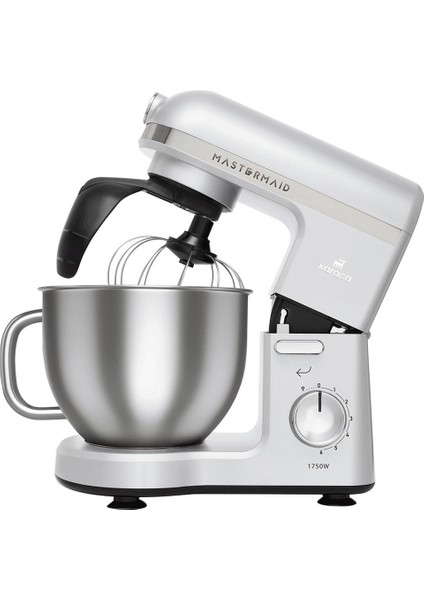 Pro Çift Kollu Mastermaid Chef Stand Mikser 1750 W Yüksek Motor Gücü , Hamur Kancası, Balon Çırpıcı ve Düz Çırpıcı